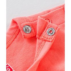 Babyhug 100% Cotton Half Sleeves Romper Koala Print - Red