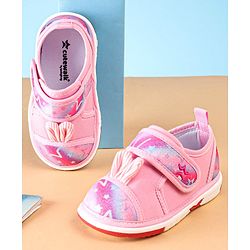 Cute Walk by Babyhug Casual Shoes With Velcro Closure Star Print - Pink