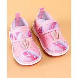 Cute Walk by Babyhug Casual Shoes With Velcro Closure Star Print - Pink