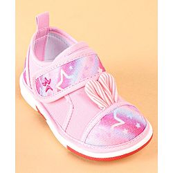 Cute Walk by Babyhug Casual Shoes With Velcro Closure Star Print - Pink