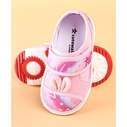 Cute Walk by Babyhug Casual Shoes With Velcro Closure Star Print - Pink