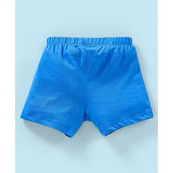 Babyhug 100% Cotton Knit Striped Trunks Car Print Pack of 3 - Blue & White