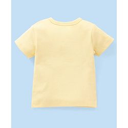 Babyhug 100% Cotton Half Sleeves Vests Stripes & Koala Print Pack of 3 - Light Yellow Sky Blue & Orange