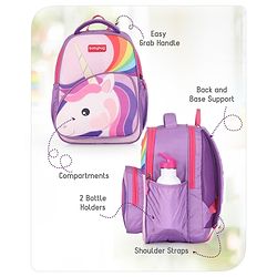 Babyhug School Backpack Mermaid Purple - 15.5 Inches