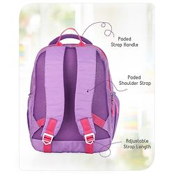 Babyhug School Backpack Mermaid Purple - 15.5 Inches