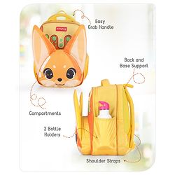 Babyhug School Backpack Fox Orange - 15.5 Inches