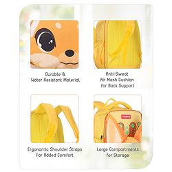 Babyhug School Backpack Fox Orange - 15.5 Inches