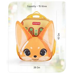 Babyhug School Backpack Fox Orange - 15.5 Inches