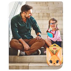 Babyhug School Backpack Fox Orange - 15.5 Inches
