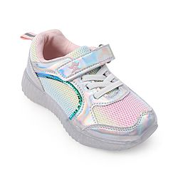 Cute Walk by Babyhug Holographic Sneakers with Velcro Closure - Silver