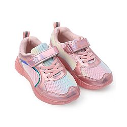 Cute Walk by Babyhug Holographic Sneakers with Velcro Closure - Pink