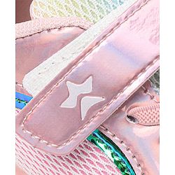 Cute Walk by Babyhug Holographic Sneakers with Velcro Closure - Pink