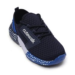 Cute Walk by Babyhug Sneakers - Black & Blue