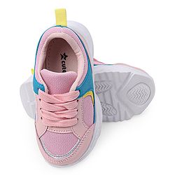 Cute Walk by Babyhug Color Block Sneakers with Velcro Closure - Pink