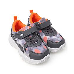 Cute Walk by Babyhug Color Block Sneakers with Velcro Closure - Dark Grey