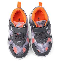 Cute Walk by Babyhug Color Block Sneakers with Velcro Closure - Dark Grey