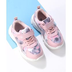 Cute Walk by Babyhug Color Block Sneakers with Velcro Closure - Pink