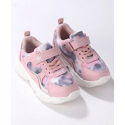 Cute Walk by Babyhug Color Block Sneakers with Velcro Closure - Pink