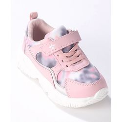 Cute Walk by Babyhug Color Block Sneakers with Velcro Closure - Pink