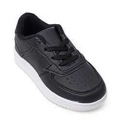 Cute Walk by Babyhug Solid Sneaker Shoes with Lace Up Closure - Black