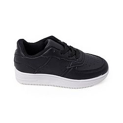 Cute Walk by Babyhug Solid Sneaker Shoes with Lace Up Closure - Black