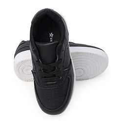 Cute Walk by Babyhug Solid Sneaker Shoes with Lace Up Closure - Black
