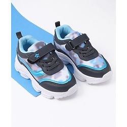 Cute Walk by Babyhug Velcro Closure Sneakers Tie Dye Pattern - Grey & Blue