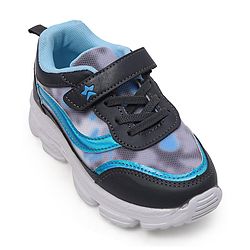 Cute Walk by Babyhug Velcro Closure Sneakers Tie Dye Pattern - Grey & Blue