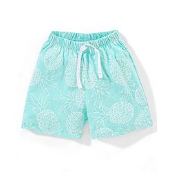 Babyhug Cotton  Mid Thigh Length Shorts Striped Pack of 3 - Blue