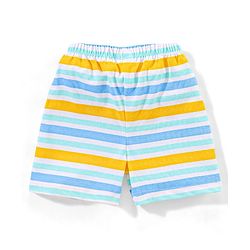 Babyhug Cotton  Mid Thigh Length Shorts Striped Pack of 3 - Blue