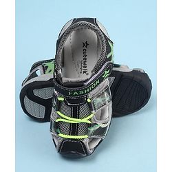 Cute Walk by Babyhug  Sandals With Velcro Closure Star Print & Applique- Green