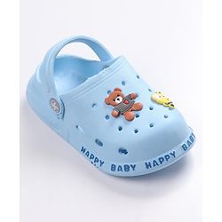Cute Walk by Babyhug Space Applique Clogs with Back Strap - Blue