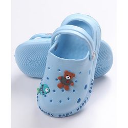 Cute Walk by Babyhug Space Applique Clogs with Back Strap - Blue
