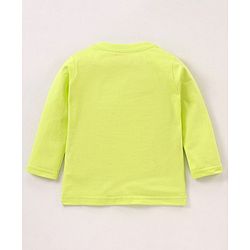 Babyhug Cotton Knit Full Sleeves Night Suit Sloth Print - Green