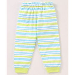 Babyhug Cotton Knit Full Sleeves Night Suit Sloth Print - Green