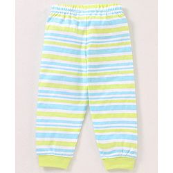 Babyhug Cotton Knit Full Sleeves Night Suit Sloth Print - Green
