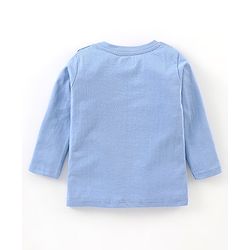 Babyhug Cotton Knit Full Sleeves Night Suit Plane Print - Blue