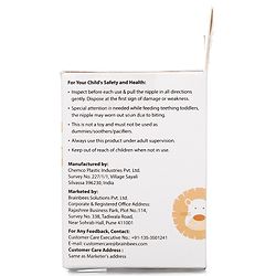 Babyhug Transparent Medium Flow 100% Silicone Nipple - Pack of 2