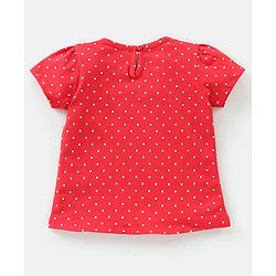Babyhug 100% Cotton Half Sleeves T-Shirts Polka Dots Printed Pack of 3 - Pink & White