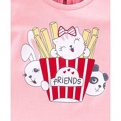Babyhug 100% Cotton Half Sleeves T-Shirts Polka Dots Printed Pack of 3 - Pink & White