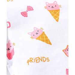Babyhug 100% Cotton Half Sleeves T-Shirts Polka Dots Printed Pack of 3 - Pink & White