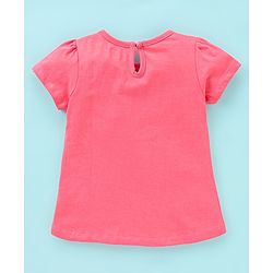 Babyhug 100% Cotton Half Sleeves Tee With Ice Cream & Hearts Graphics Pack of 3- Pink & Purple