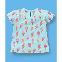 Babyhug 100% Cotton Knit Half Sleeves Graphics Detailing Tees Pack of 3 - White & Green