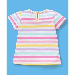 Babyhug 100% Cotton Knit Half Sleeves Graphics Detailing Tees Pack of 3 - White & Green
