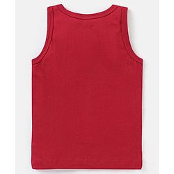 Babyhug 100% Cotton Sleeveless Solid & Stripe Sando Pack of 2 - Red