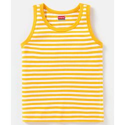 Babyhug 100% Cotton Sleeveless Sando Solid Pack of 2 - Yellow