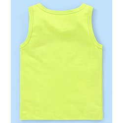Babyhug 100% Cotton Sleeveless Solid & Stripe Sando Pack of 2 - Green