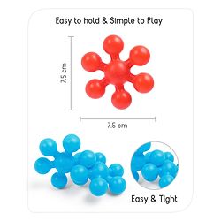 Babyhug Star Links 12 Pcs Colorful Toy| Interlocking Learning and Pre-School Educational Blocks| Improves Creativity And Construction Blocks For Kids| Promote Fine Motor Skills and Sensory Development| BIS Certified| 6 Months+