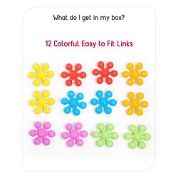 Babyhug Star Links 12 Pcs Colorful Toy| Interlocking Learning and Pre-School Educational Blocks| Improves Creativity And Construction Blocks For Kids| Promote Fine Motor Skills and Sensory Development| BIS Certified| 6 Months+