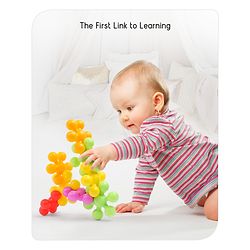 Babyhug Star Links 12 Pcs Colorful Toy| Interlocking Learning and Pre-School Educational Blocks| Improves Creativity And Construction Blocks For Kids| Promote Fine Motor Skills and Sensory Development| BIS Certified| 6 Months+